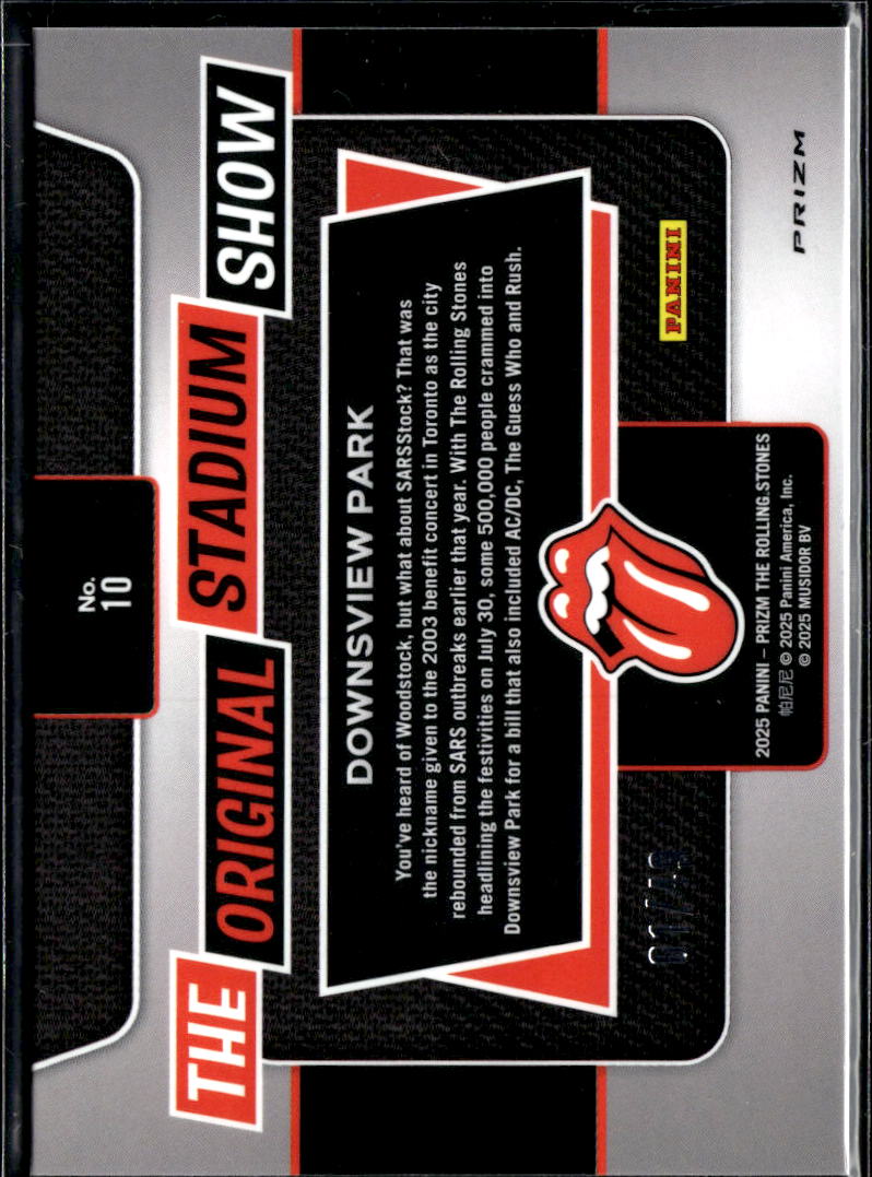 Downsview Park 2025 Prizm The Rolling Stones The Original Stadium Show /49 #10