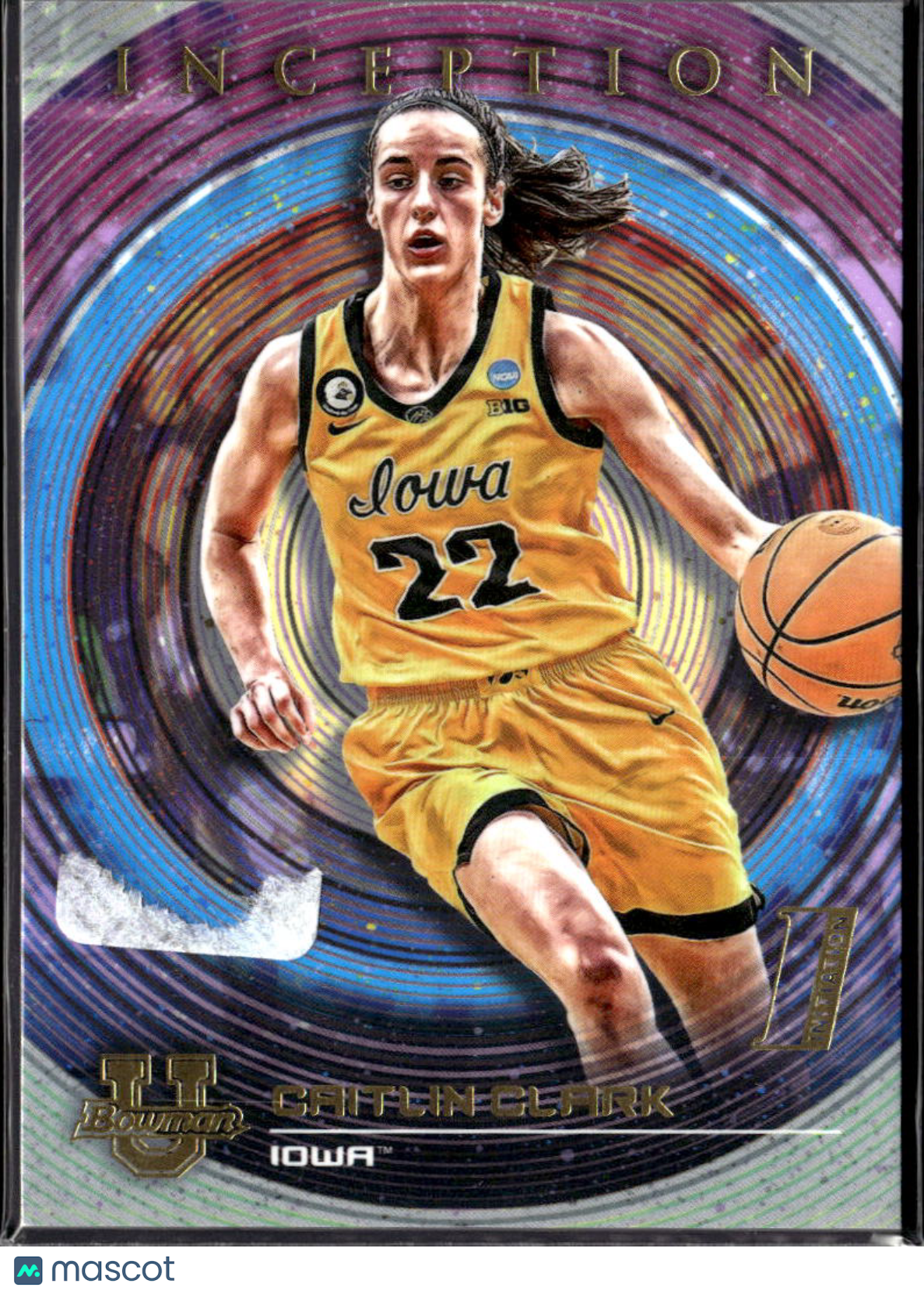 Caitlin Clark 2023 Bowman University Inception Rookie RC Iowa Hawkeyes