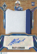 Riley Leonard 2025 Phoenix Auto Autograph Patch RC 122/199 Indianapolis Colts