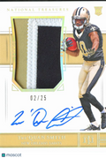 Tre'Quan Smith 2019 National Treasures Auto Autograph 2/25 New Orleans Saints