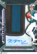 Kyle McCord 2025 Panini Black Auto Autograph Patch RC 16/50 Philadelphia Eagles