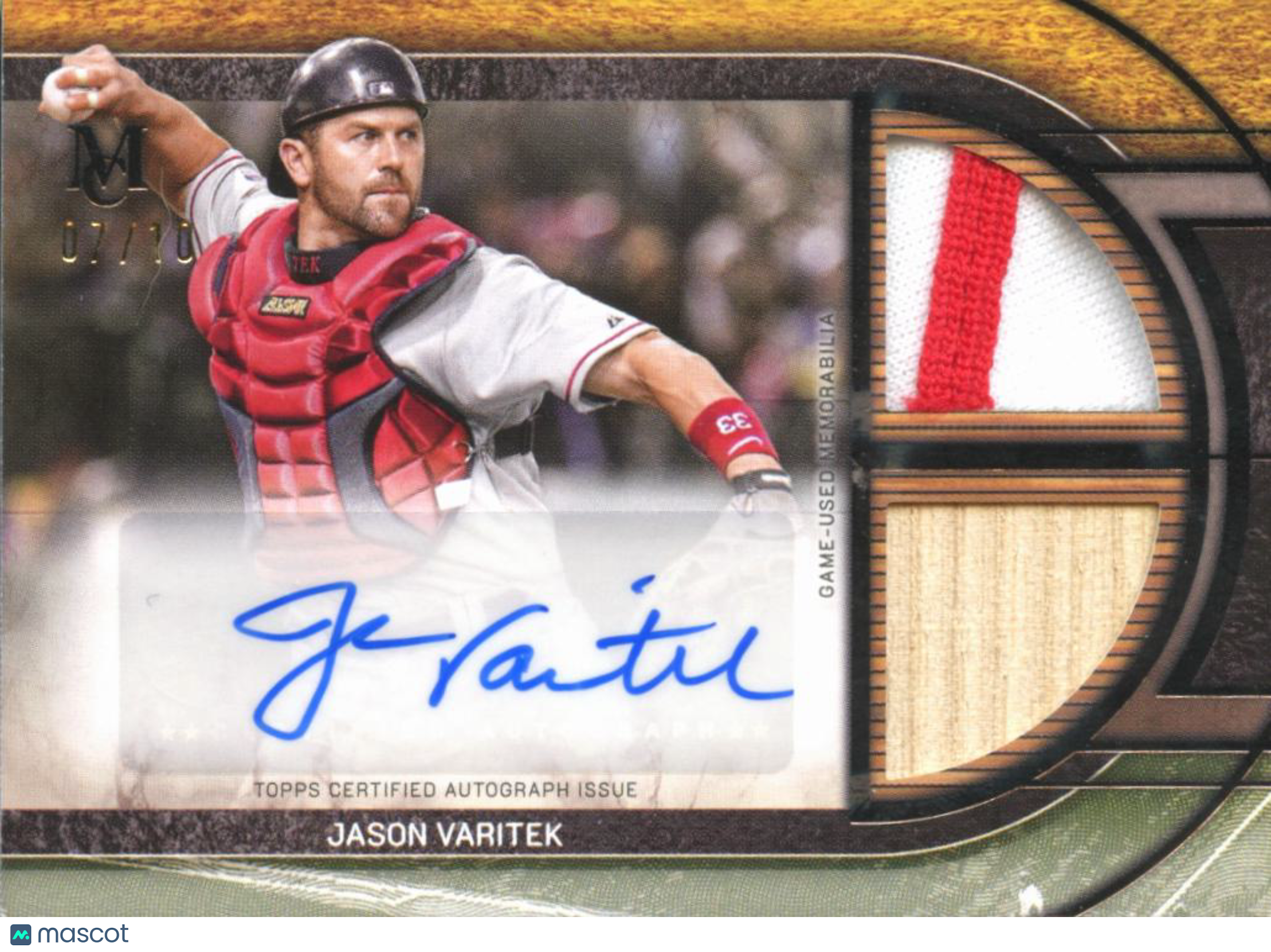 Jason Varitek 2025 Museum Collection Auto Autograph Patch 7/10 Boston Red Sox