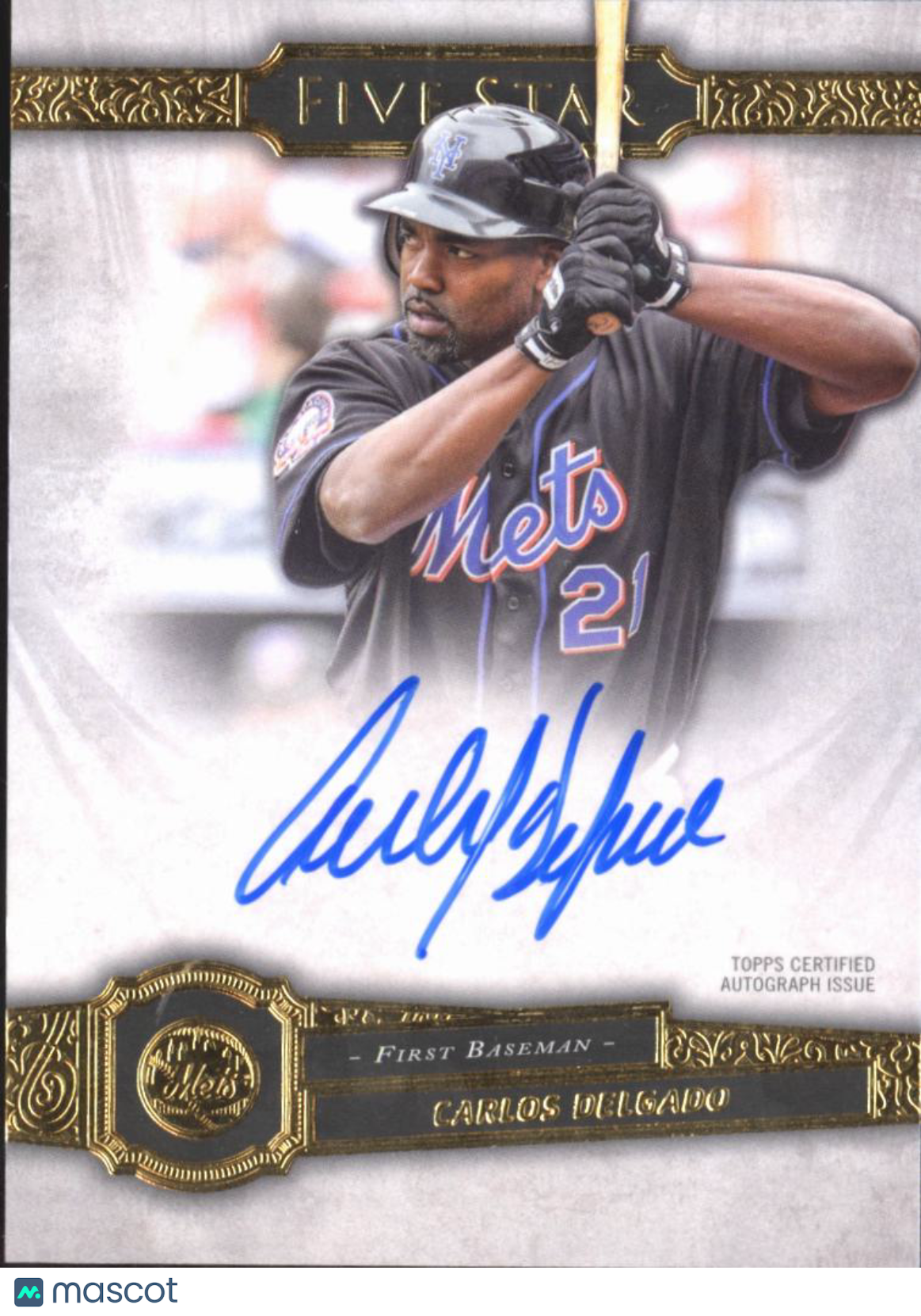 Carlos Delgado 2021 Topps Five Star Auto Autograph New York Mets