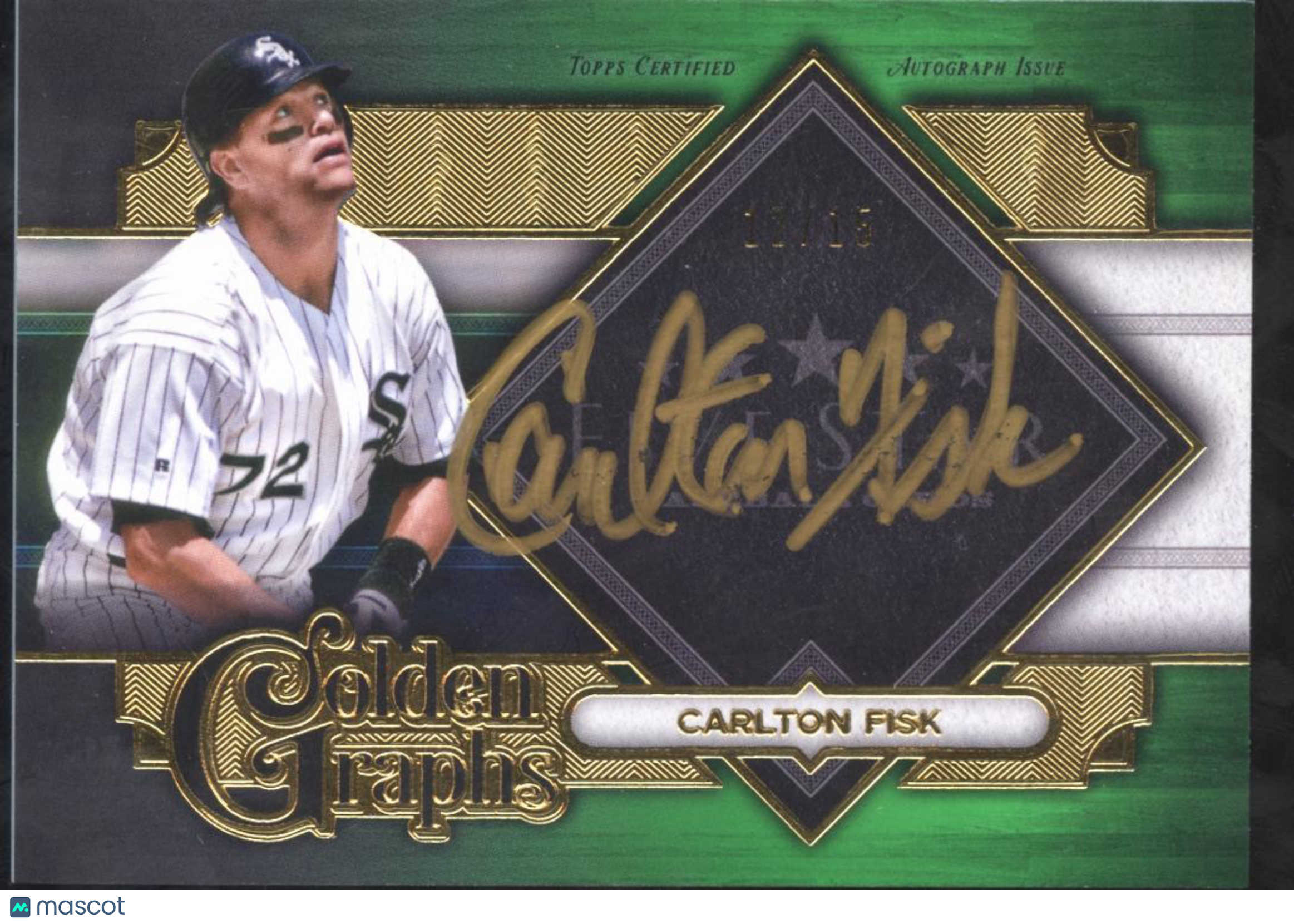 Carlton Fisk 2022 Topps Five Star Golden Graphs Auto Autograph 12/15 White Sox