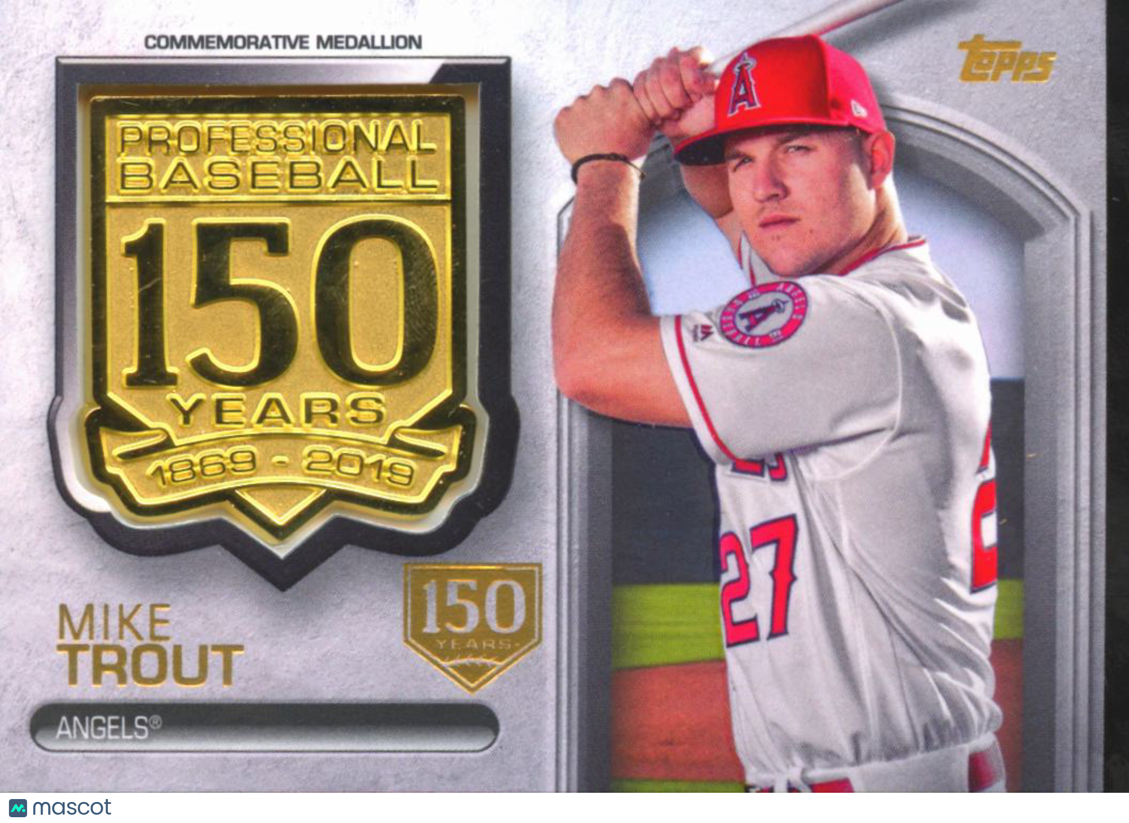 Mike Trout 2019 Topps 150th Anniversary Commemorative Medallion 131/150 Angels