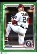 Cade Cavalli 2020 Bowman 1st Green Rookie RC 83/99 Washington Nationals