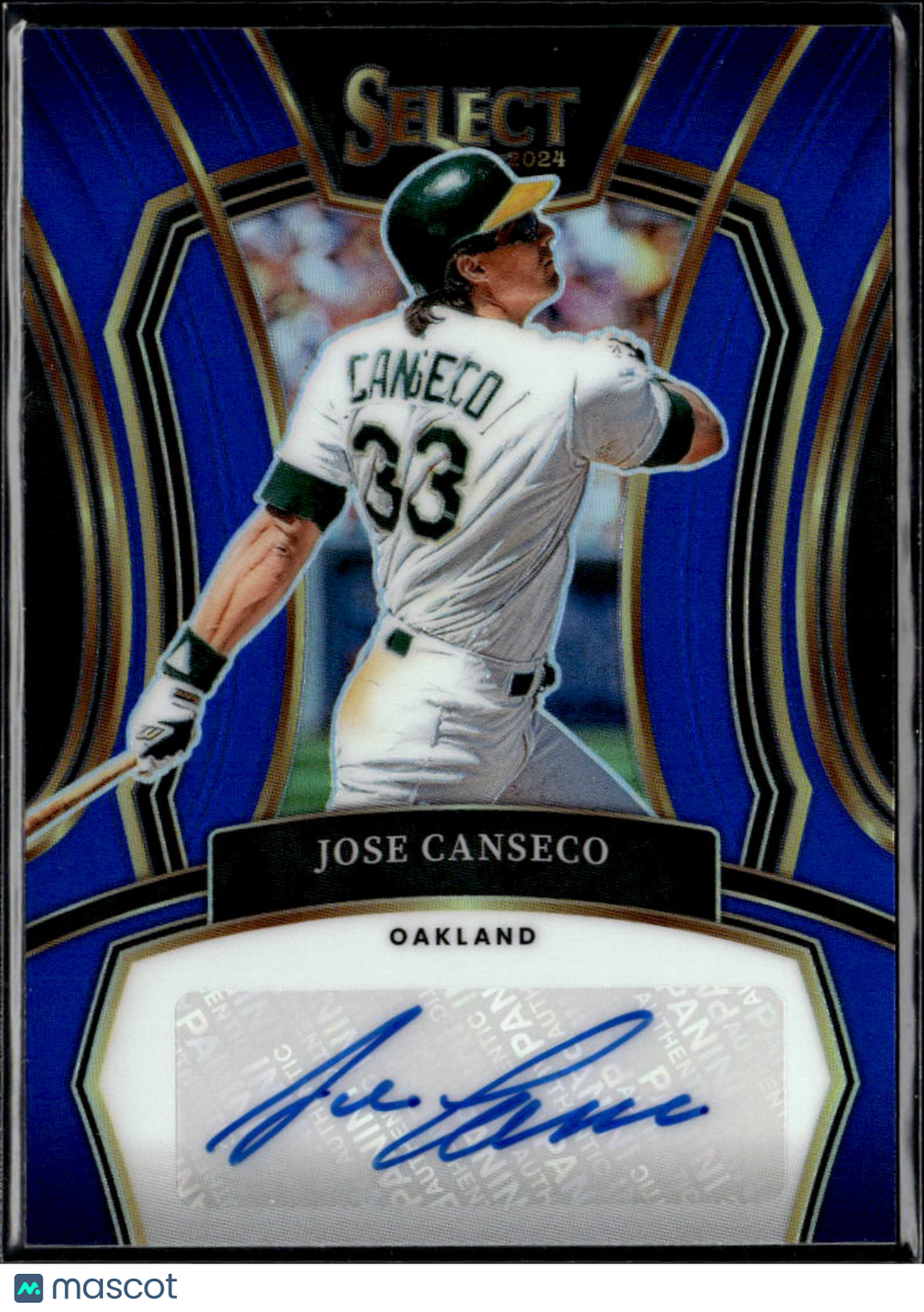 Jose Canseco 2024 Select Auto Autograph BLUE 16/49 Oakland Athletics