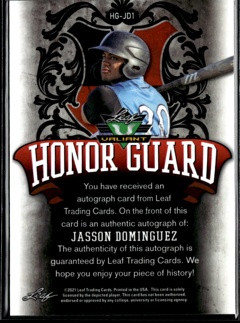 Jasson Dominguez 2021 Leaf Valiant Auto Autograph RC New York Yankees