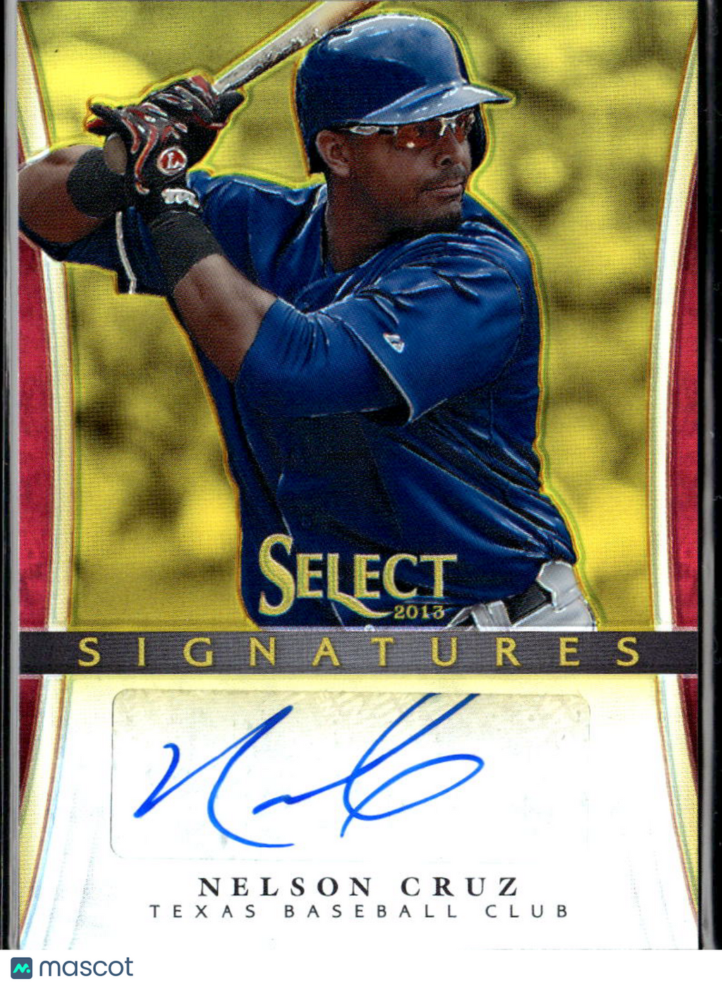 Nelson Cruz 2013 Select Auto Autograph GOLD Prizm 4/10 Texas Rangers