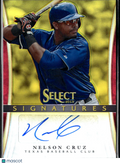 Nelson Cruz 2013 Select Auto Autograph GOLD Prizm 4/10 Texas Rangers