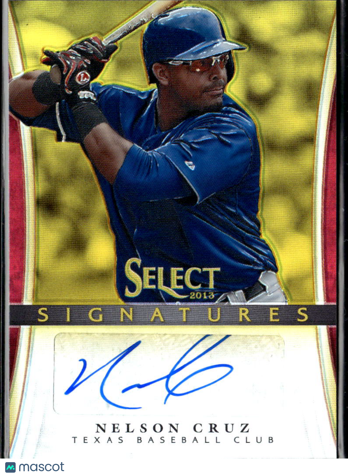 Nelson Cruz 2013 Select Auto Autograph GOLD Prizm 4/10 Texas Rangers