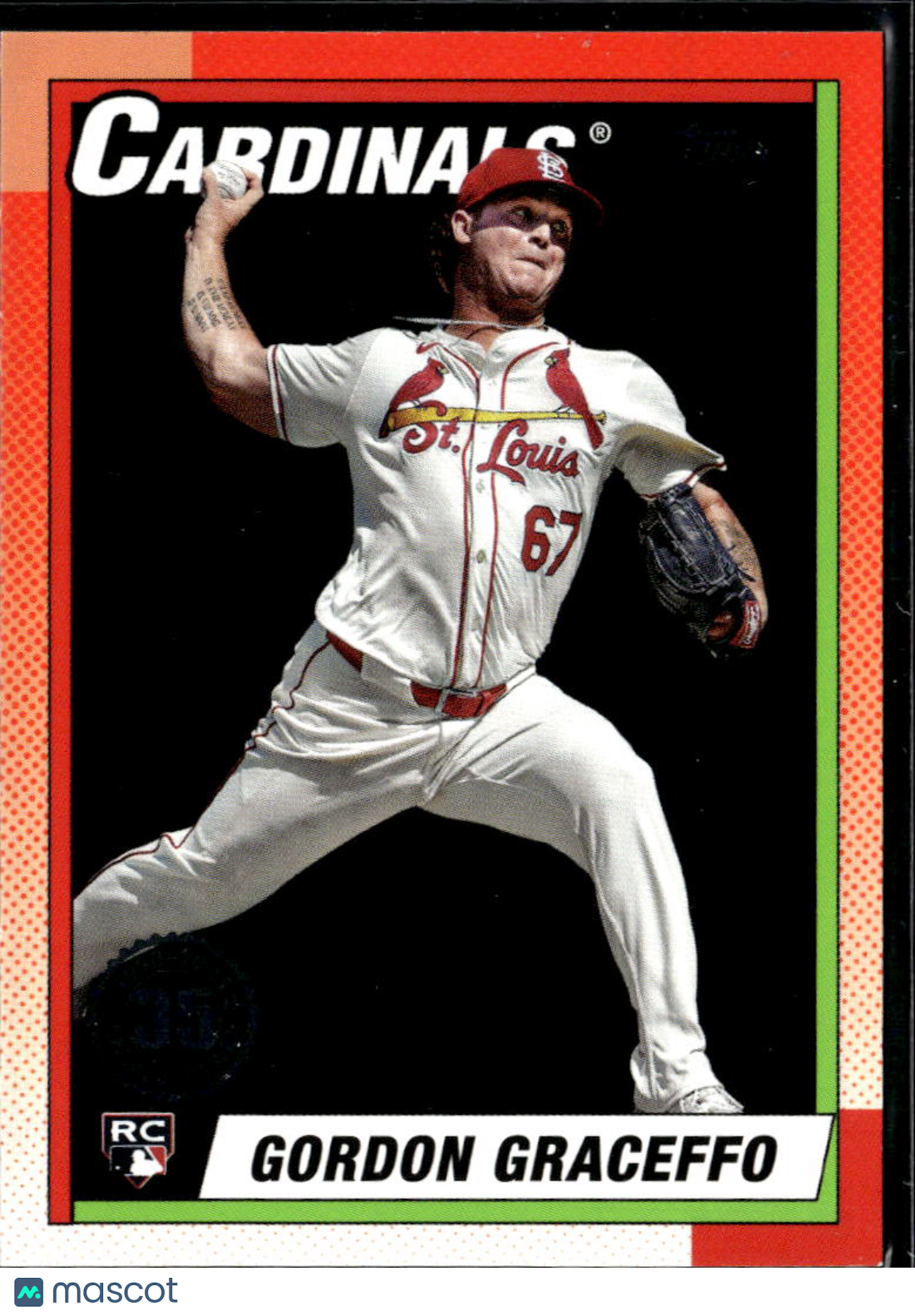 Gordon Graceffo 2025 Topps '90 Black Rookie RC 5/10 St. Louis Cardinals