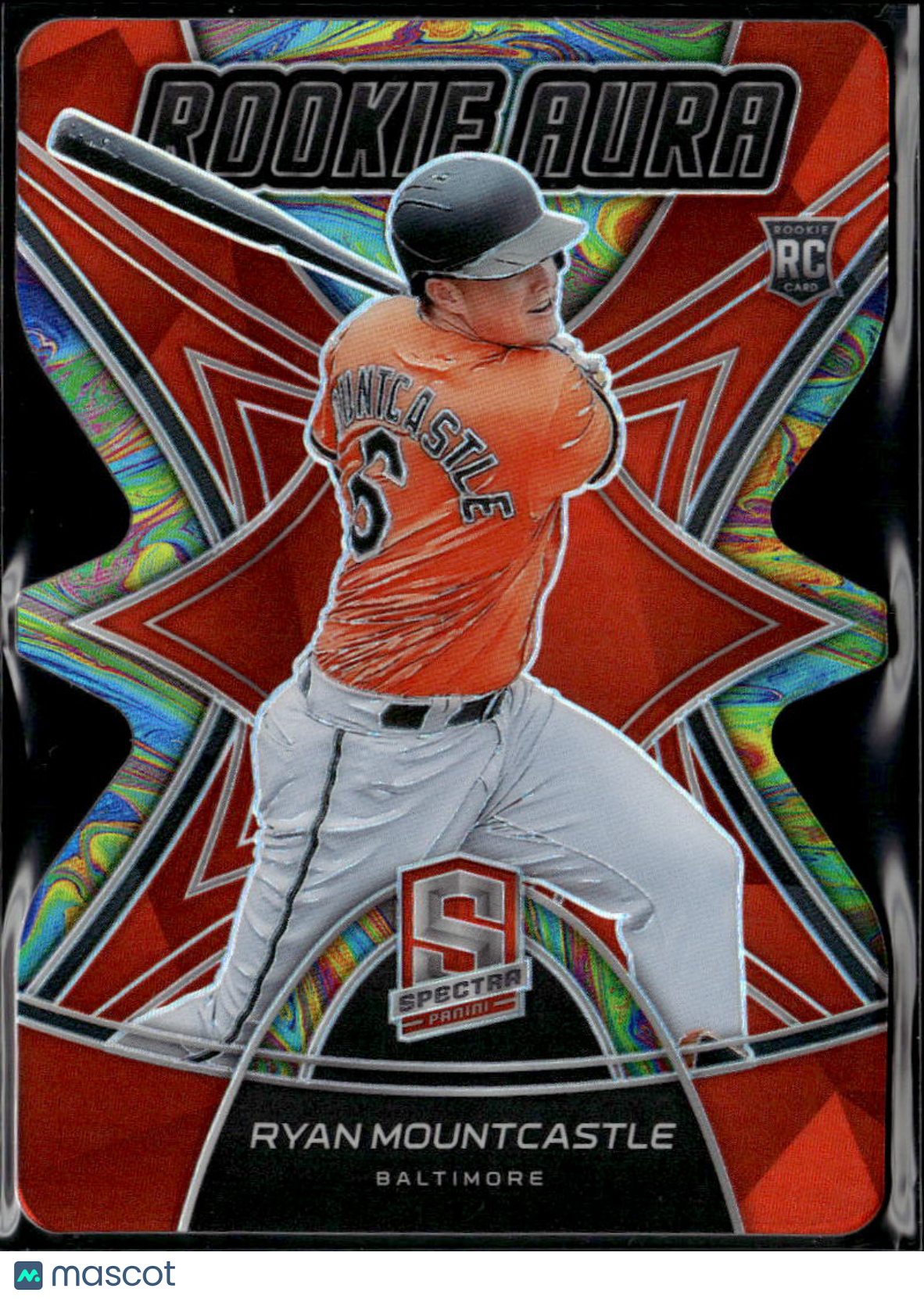 Ryan Mountcastle 2021 Spectra Rookie Aura Orange Prizm 7/15 Baltimore Orioles