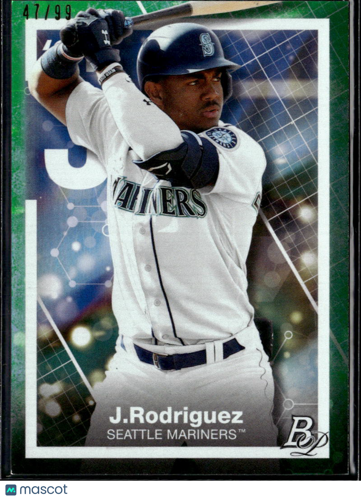 Julio Rodriguez 2021 Bowman Platinum Green RC 47/99 Seattle Mariners