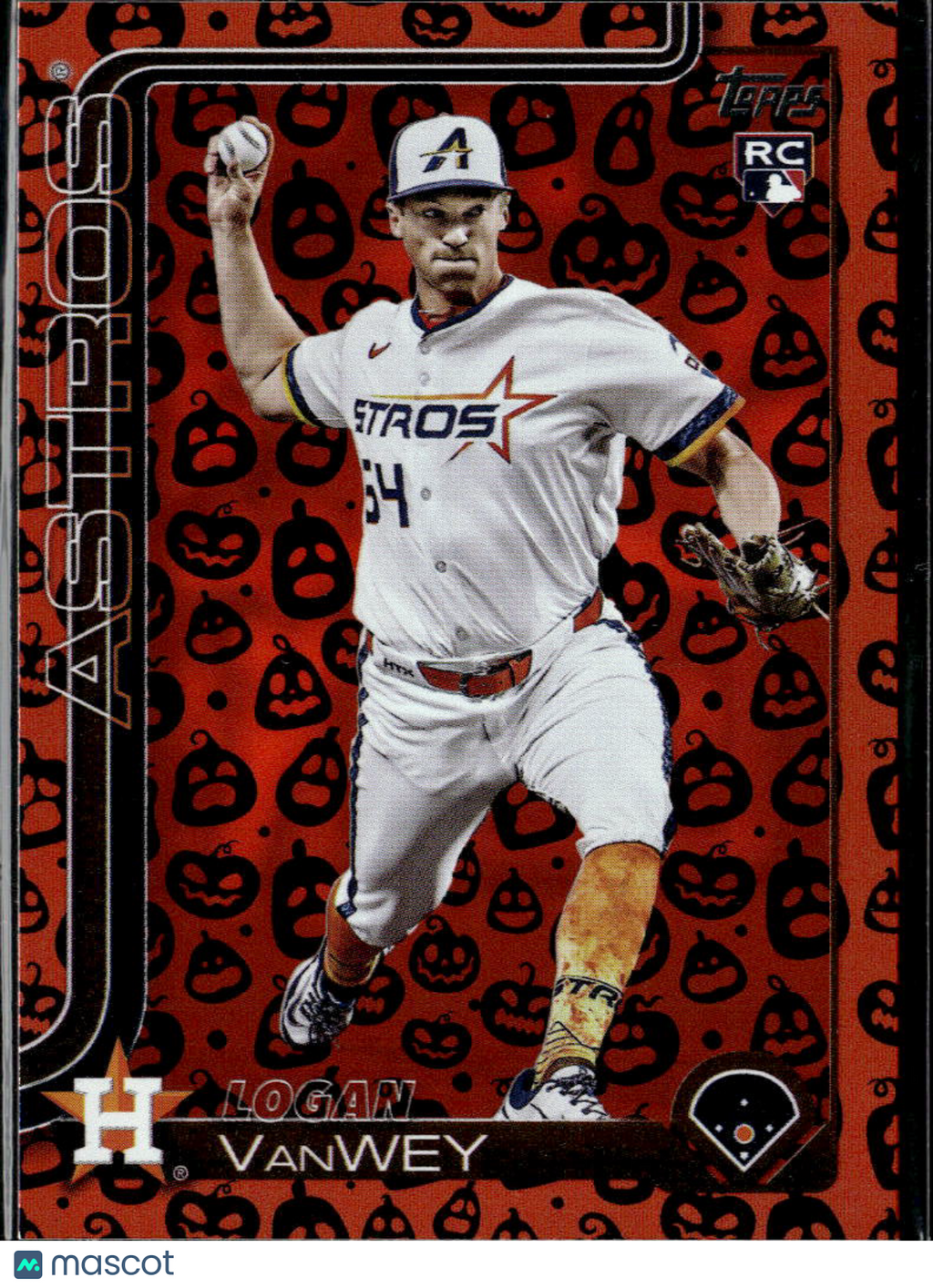 Logan Vanwey 2025 Topps Rookie RC Jack-O-Lantern SSP Houston Astros