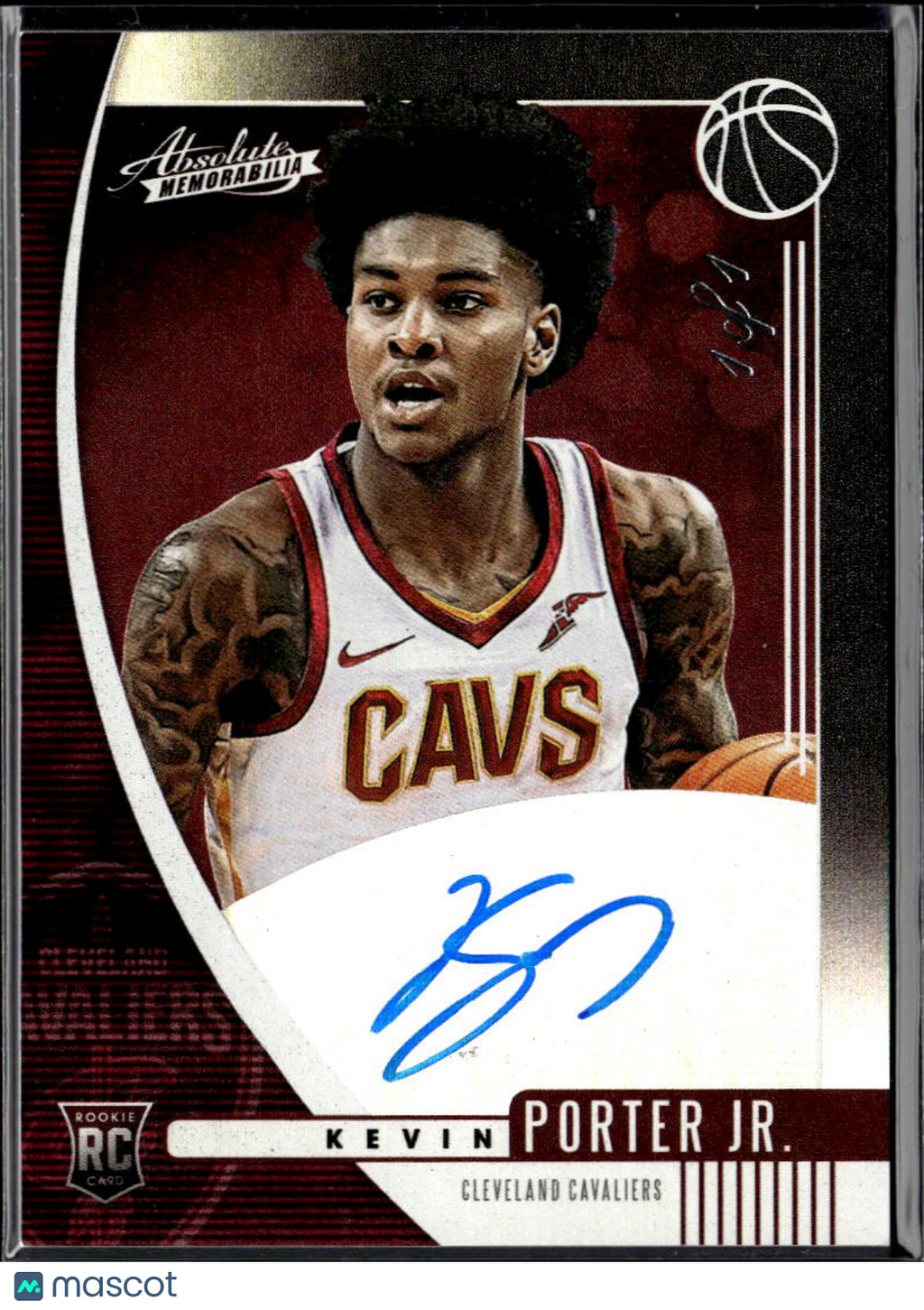 Kevin Porter Jr. 2019-20 Absolute Auto Autograph BLACK RC 1/1 Cavaliers