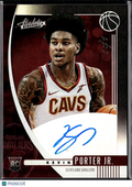 Kevin Porter Jr. 2019-20 Absolute Auto Autograph BLACK RC 1/1 Cavaliers