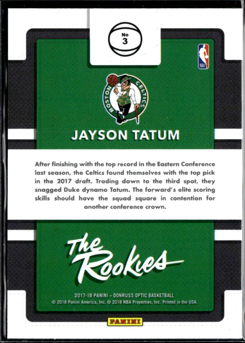 Jayson Tatum 2017-18 Optic The Rookies RC Boston Celtics