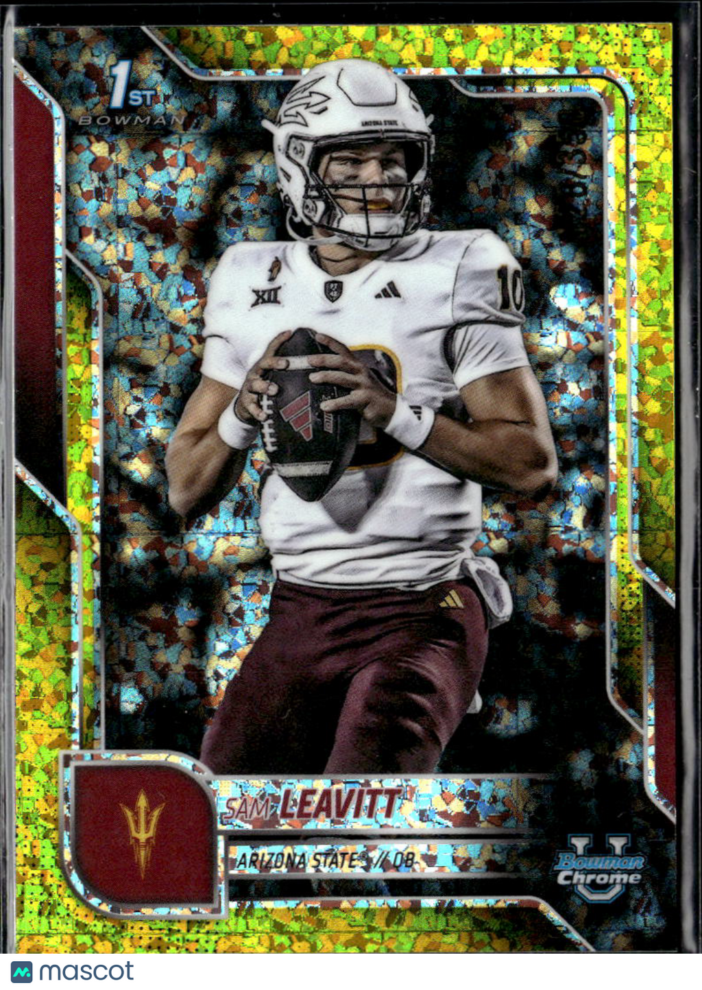 Sam Leavitt 2024 Bowman Chrome 1st Yellow Diamond RC 128/350 Arizona State