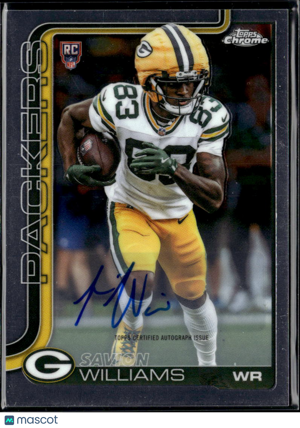 Savion Williams 2025 Topps Chrome Auto Autograph RC Green Bay Packers