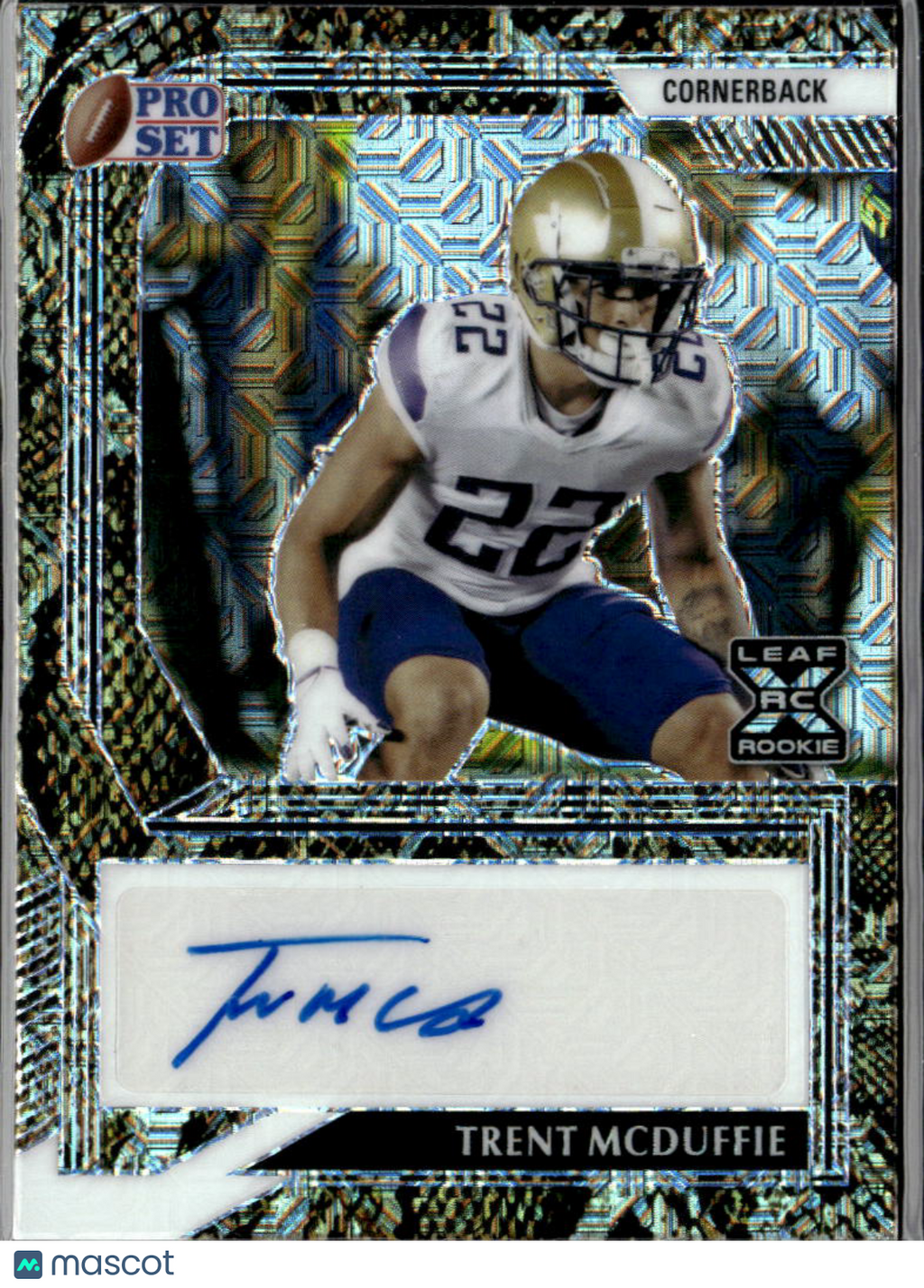 Trent McDuffie 2022 Leaf Pro Set Auto Autograph RC Rookie 3/5 Washington Huskies