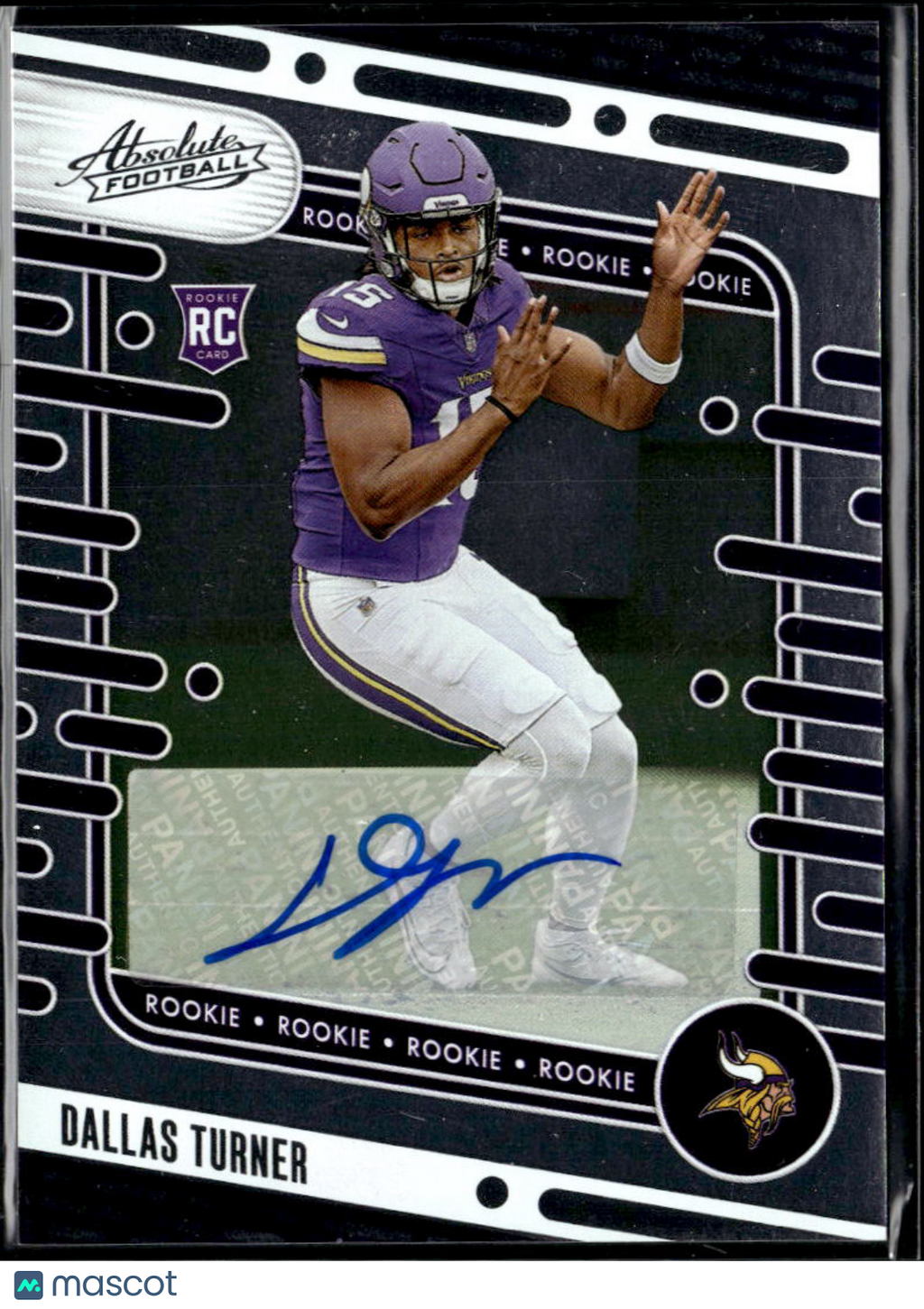 Dallas Turner 2024 Absolute Auto Autograph RC Rookie Minnesota Vikings