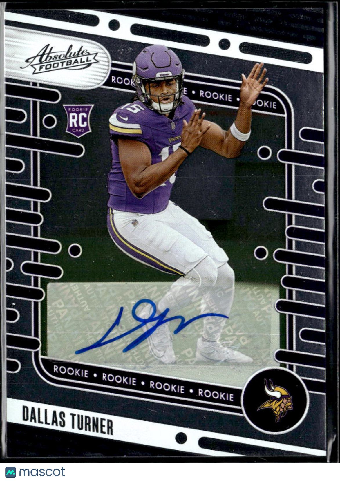 Dallas Turner 2024 Absolute Auto Autograph RC Rookie Minnesota Vikings