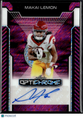 Makai Lemon 2025 Leaf Optichrome Auto Autograph 4/8 USC Trojans