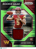 Jayden Daniels 2024 Prizm Jersey Patch Green RC Rookie Washington Commanders