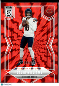 Caleb Williams 2025 Donruss Elite Aspirations Red 132/999 Chicago Bears