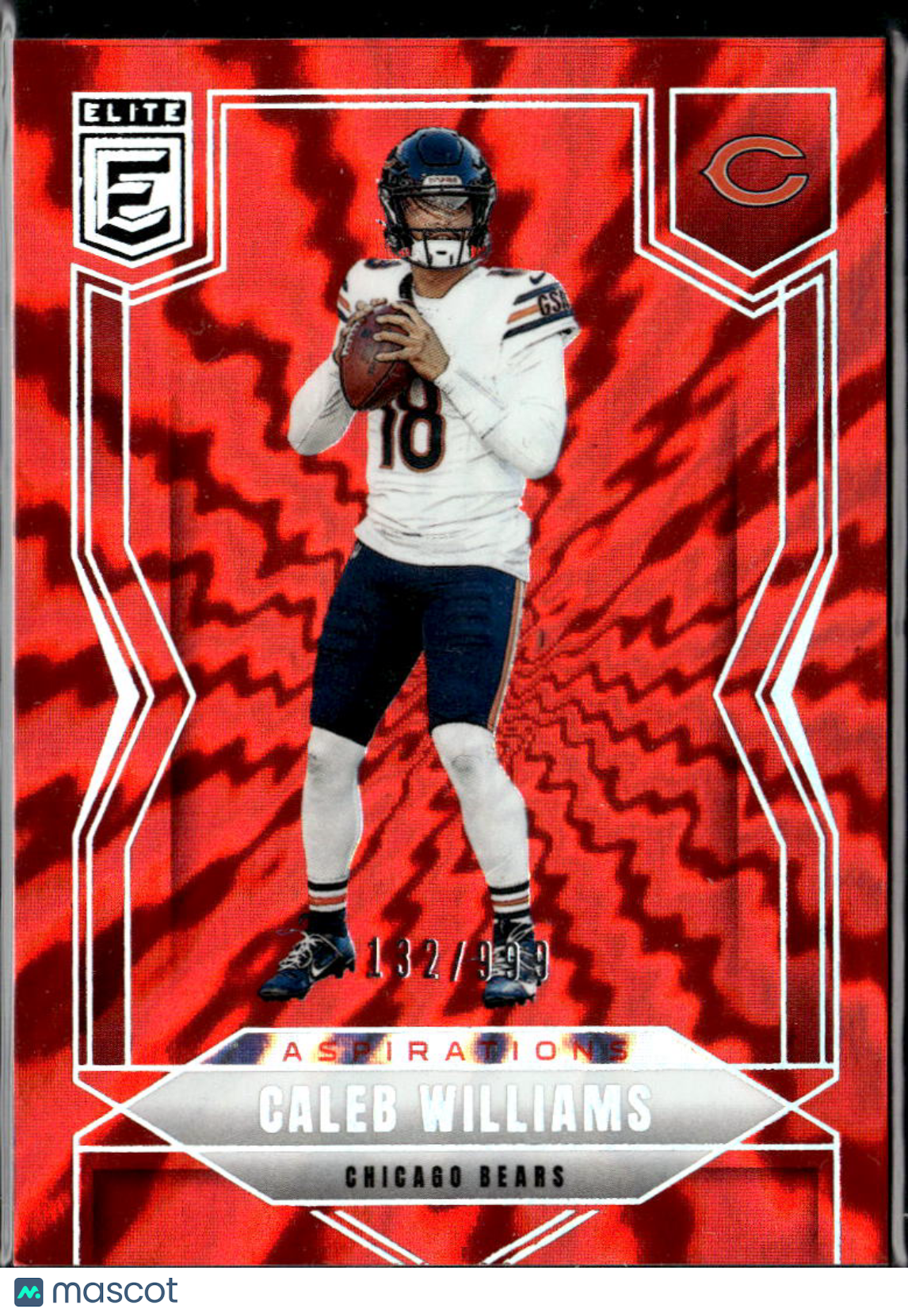 Caleb Williams 2025 Donruss Elite Aspirations Red 132/999 Chicago Bears