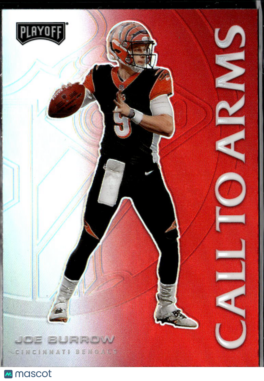 Joe Burrow 2020 Playoff Call to Arms Red Prizm Rookie RC Cincinnati Bengals