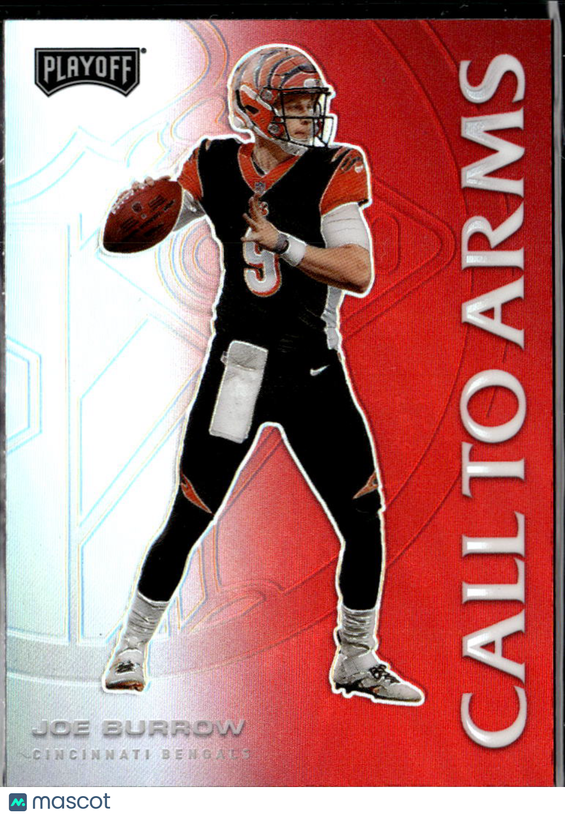 Joe Burrow 2020 Playoff Call to Arms Red Prizm Rookie RC Cincinnati Bengals
