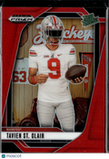 Tavien St. Clair 2025 Prizm Draft Picks Red Prizm Rookie 101/399 Ohio State
