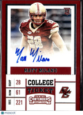 Matt Milano 2017 Contenders Auto Autograph RC Rookie Boston College Bills