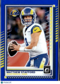 Matthew Stafford 2025 Optic BLUE Prizm 79/249 Los Angeles Rams