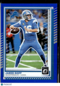 Jared Goff 2025 Optic BLUE Prizm 140/249 Detroit Lions