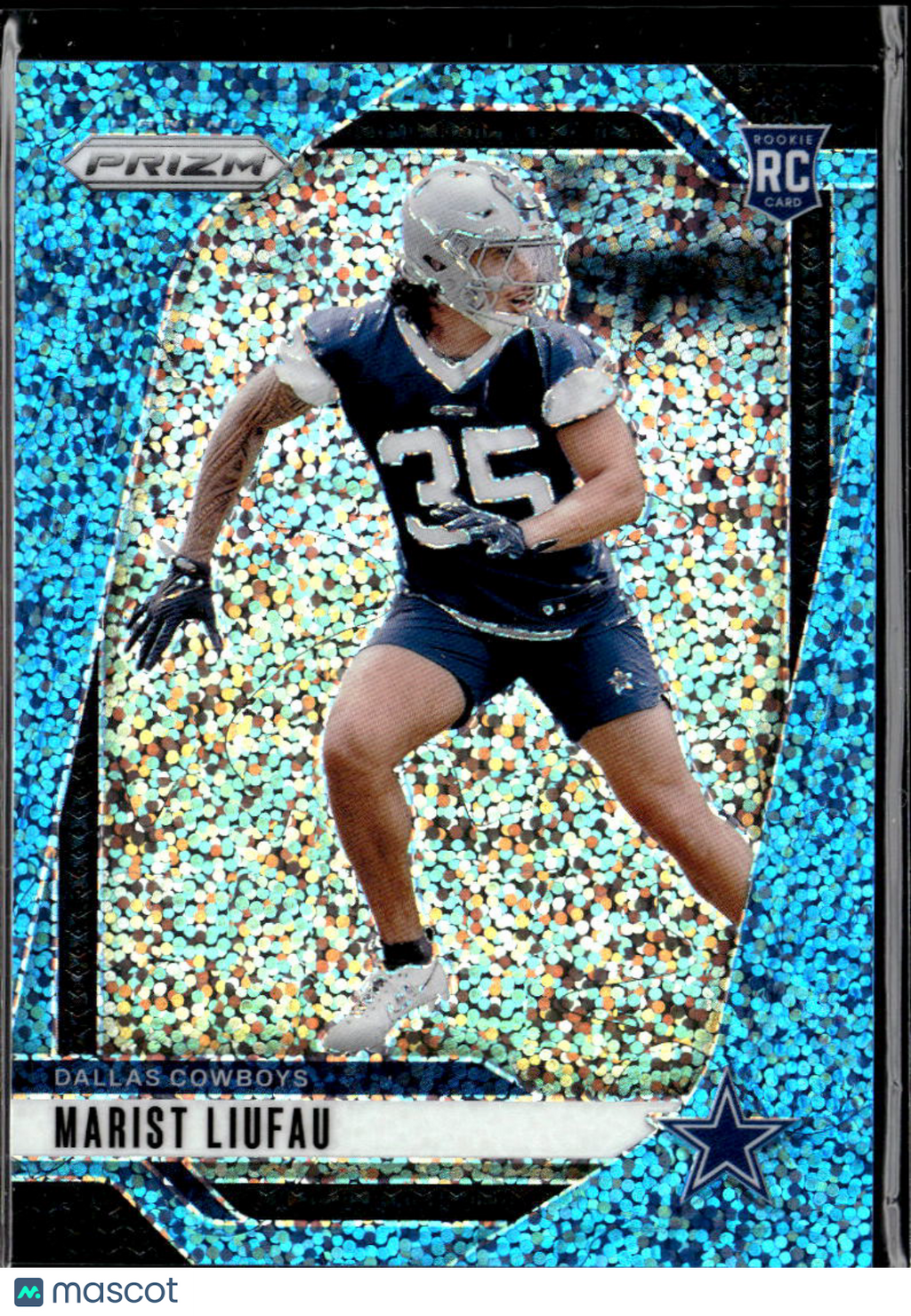 Marist Liufau 2024 Prizm Blue Shimmer Rookie RC 23/96 Dallas Cowboys