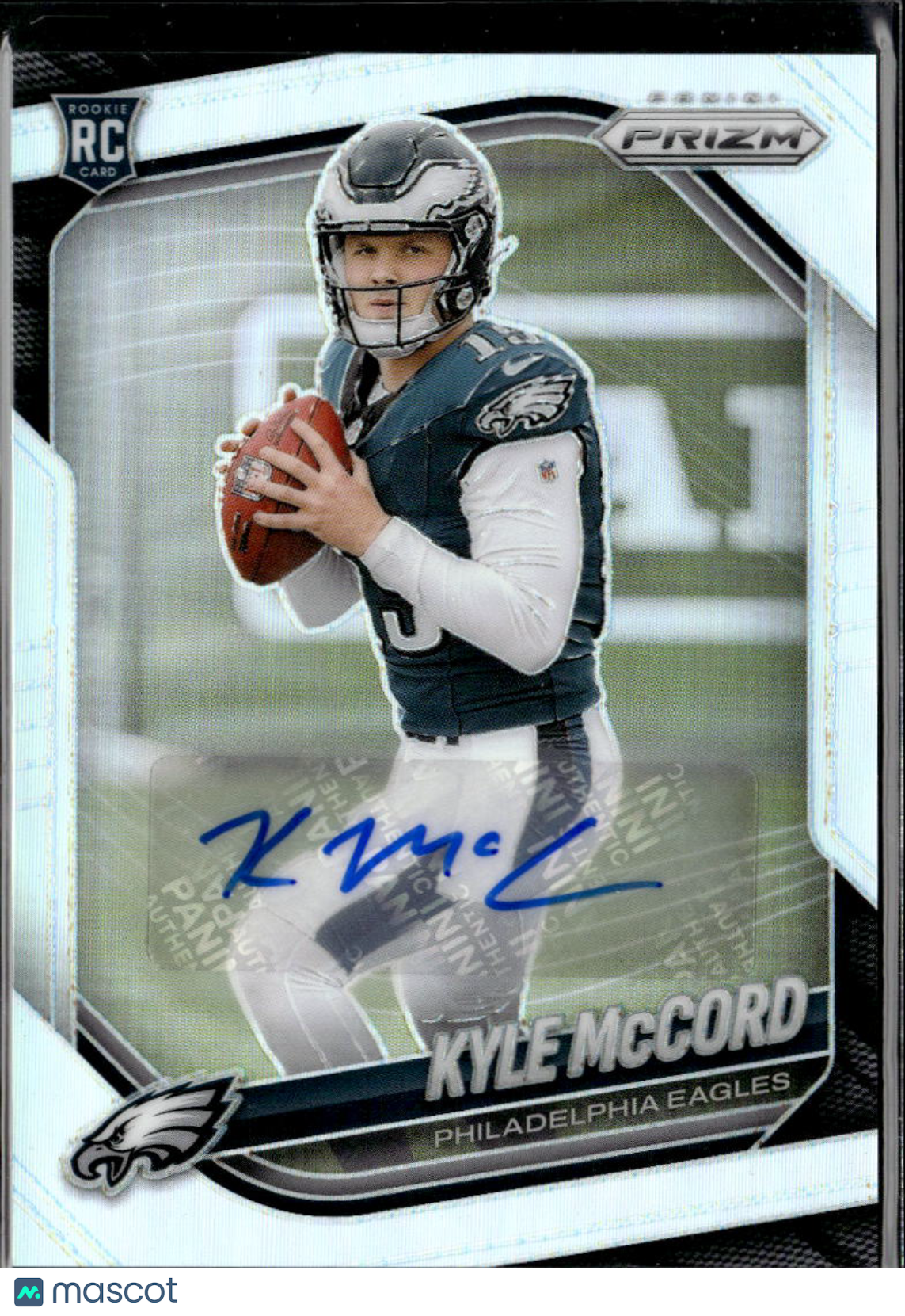 Kyle McCord 2025 Prizm Auto Autograph RC Silver Prizm Philadelphia Eagles