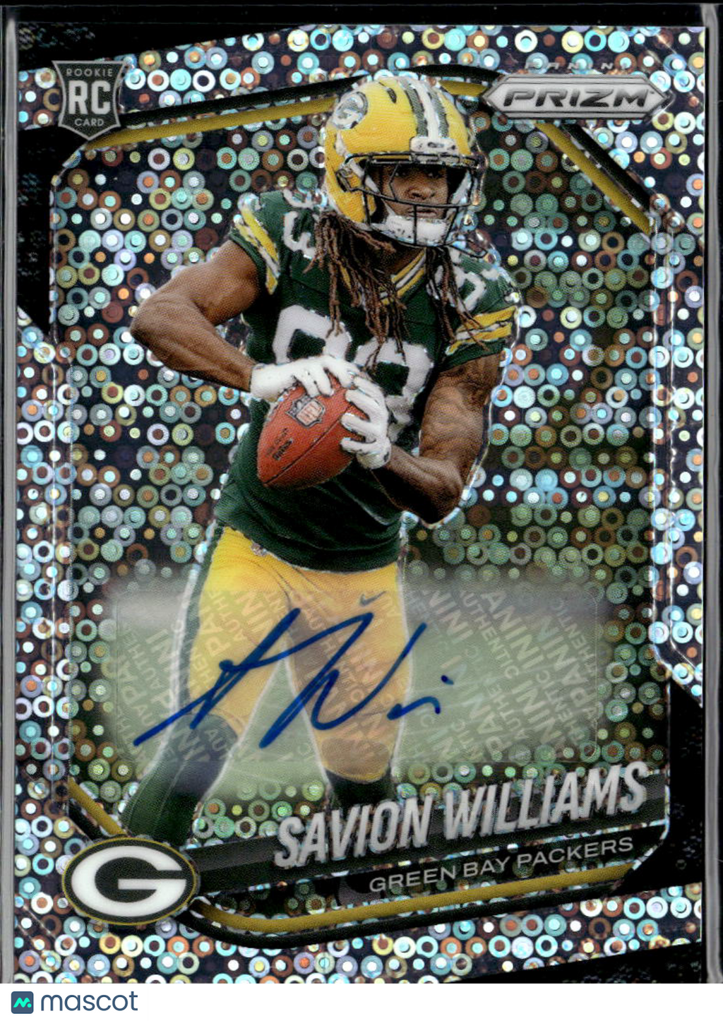 Savion Williams 2025 Prizm Auto Autograph Disco Prizm RC Green Bay Packers