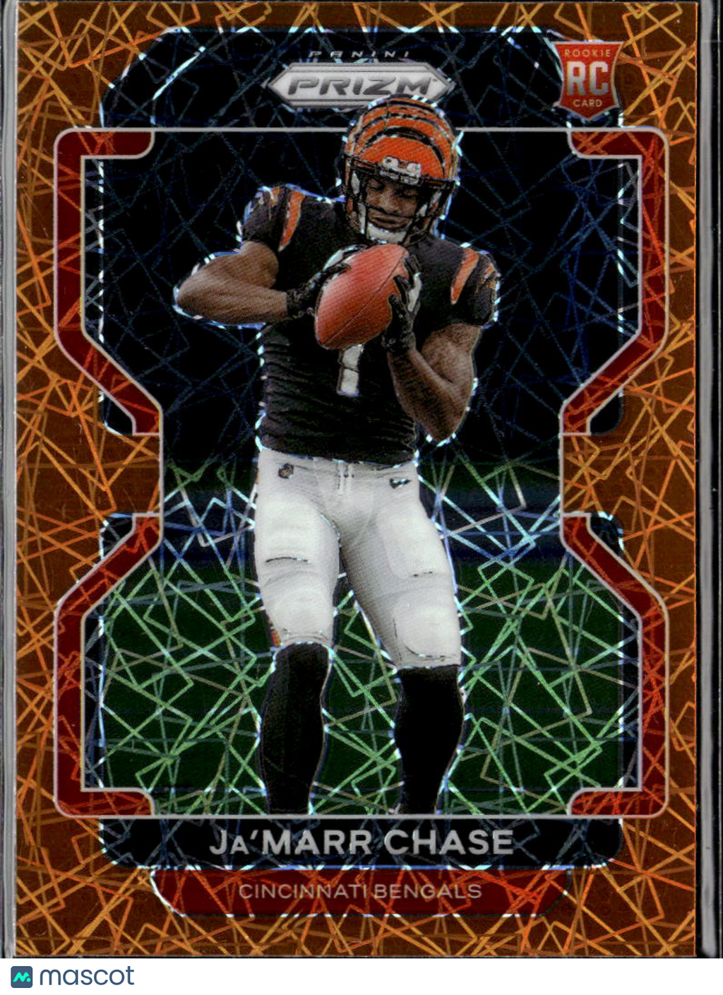Ja'Marr Chase 2021 Prizm Orange Laser Prizm Rookie RC Cincinnati Bengals