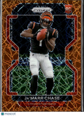 Ja'Marr Chase 2021 Prizm Orange Laser Prizm Rookie RC Cincinnati Bengals