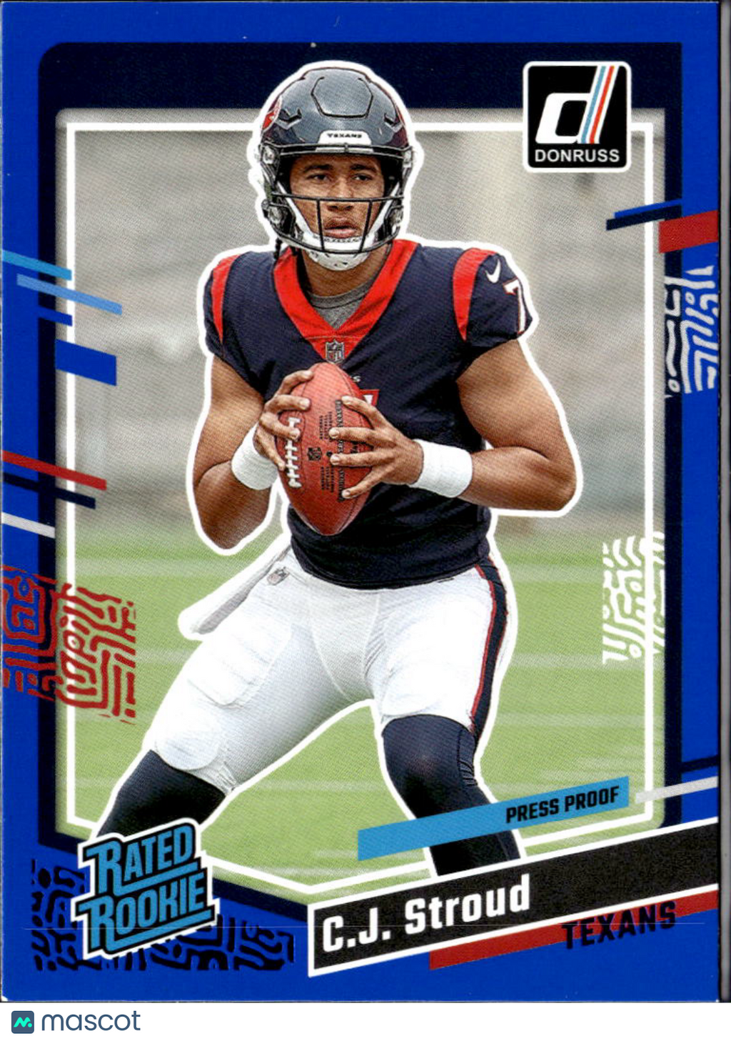C.J. Stroud 2023 Donruss Rated Rookie Blue Press Proof RC Houston Texans