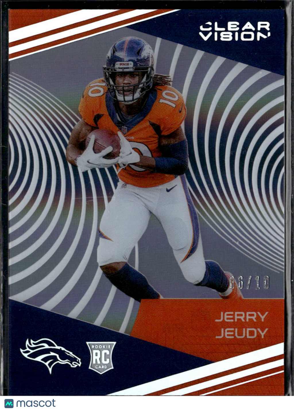 Jerry Jeudy 2021 Chronicles Clear Vision HOLO RC Rookie 6/10 Denver Broncos