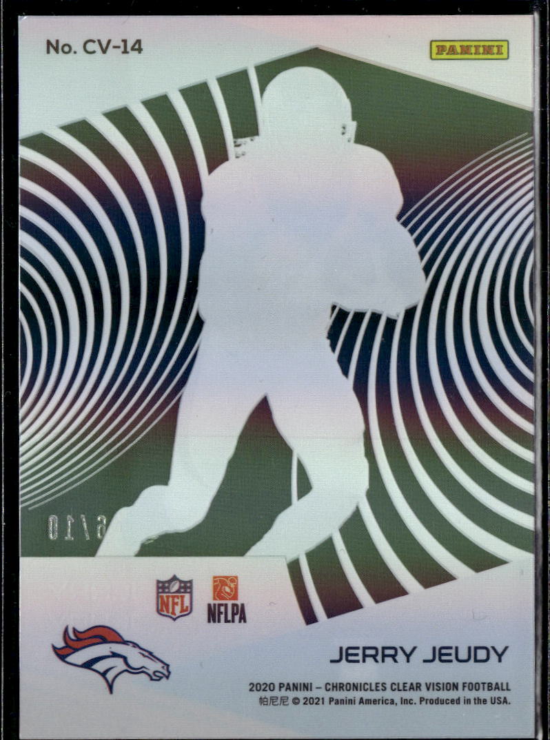 Jerry Jeudy 2021 Chronicles Clear Vision HOLO RC Rookie 6/10 Denver Broncos