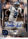 Brendon Lewis 2025 Bowman Chrome 1st Auto Autograph RC Memphis Tigers