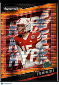 Dylan Raiola 2025 Prizm Draft Hype Orange Pulsar Prizm RC 49/75 Nebraska