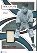 Leo Durocher 2022 Immaculate Game Worn Jersey Patch 17/49 Brooklyn Dodgers