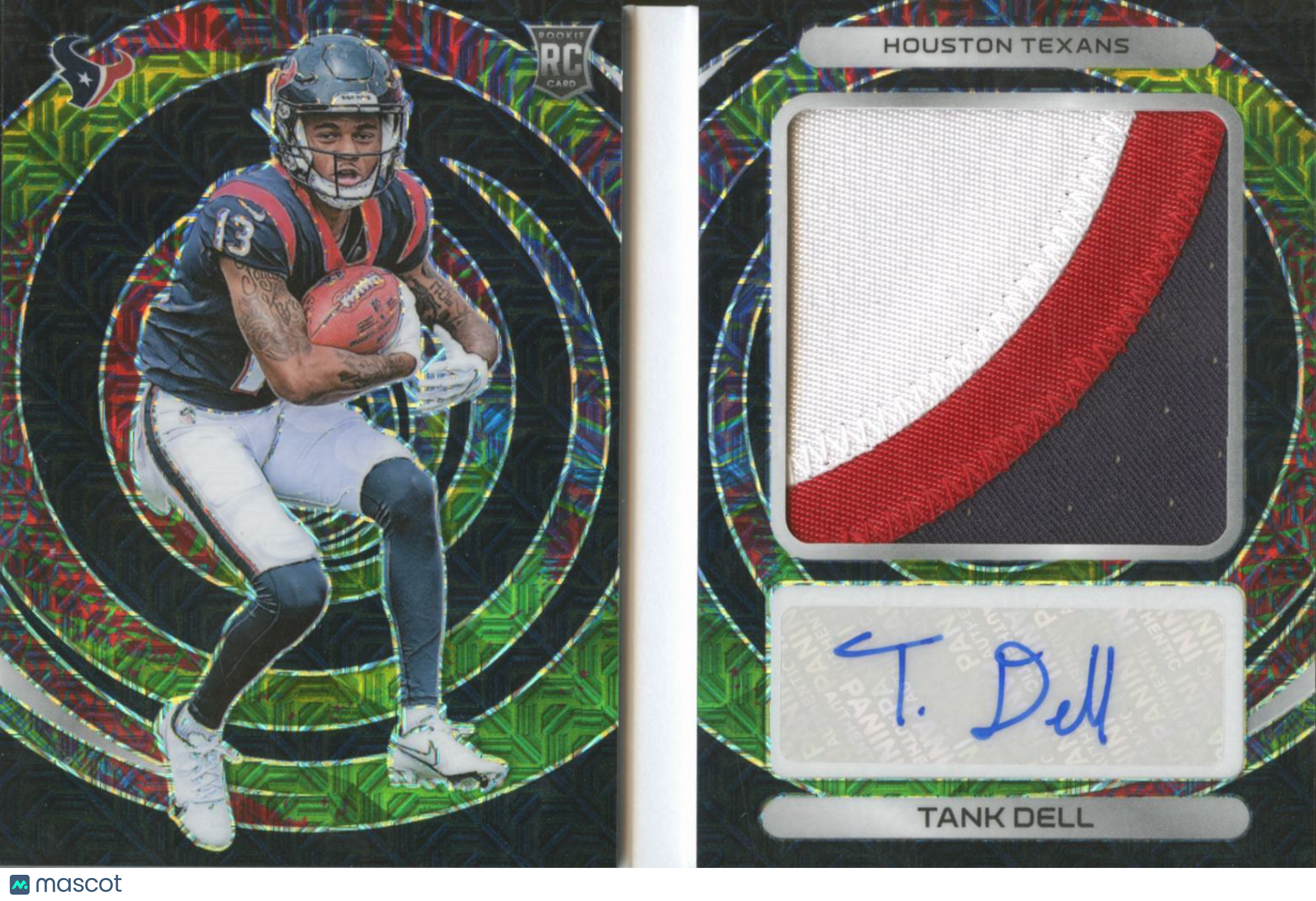 Tank Dell 2023 Spectra Auto Autograph Patch Booklet RC 12/15 Houston Texans