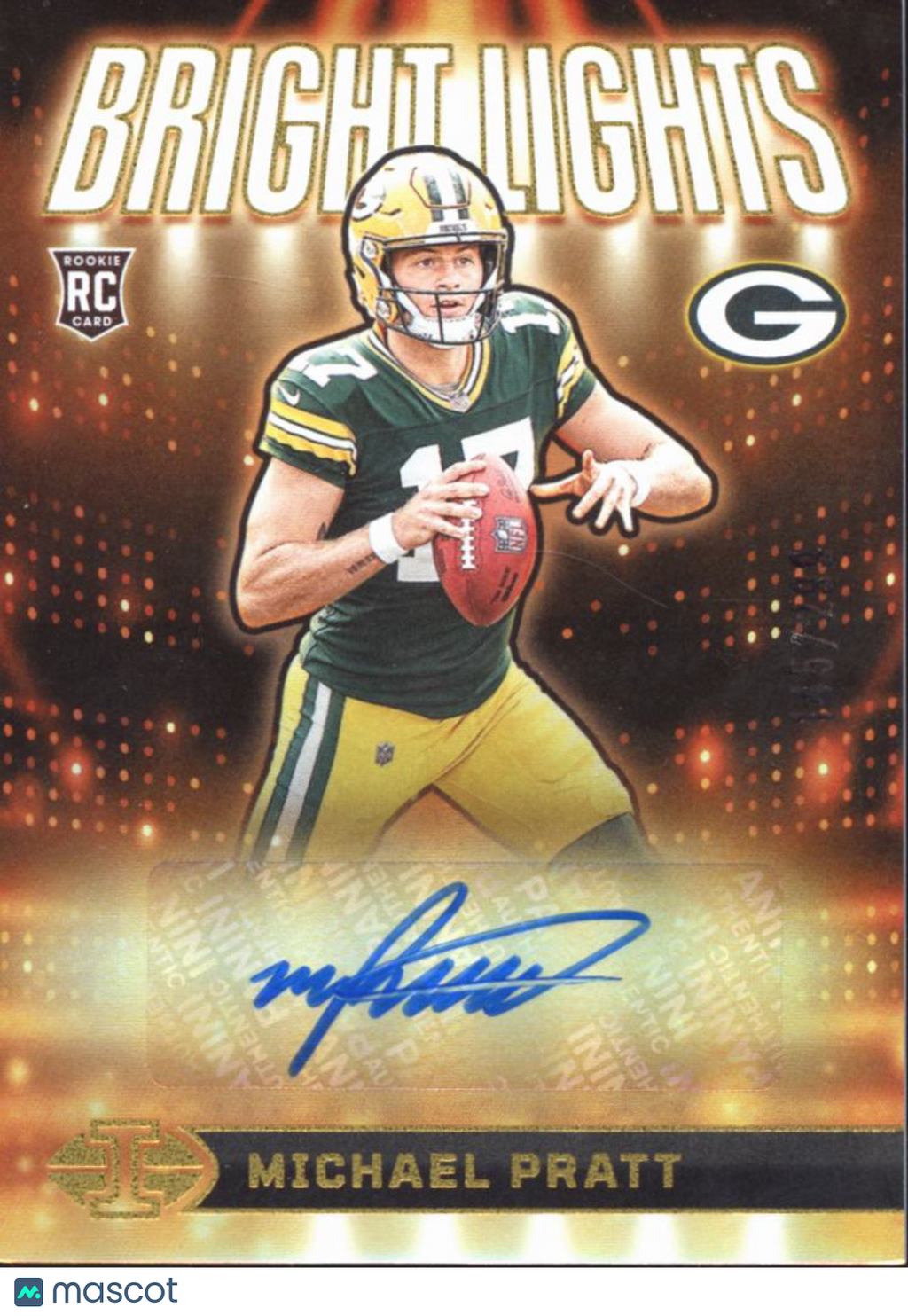 Michael Pratt 2024 Illusions Bright Lights Auto Autograph RC 145/299 Packers